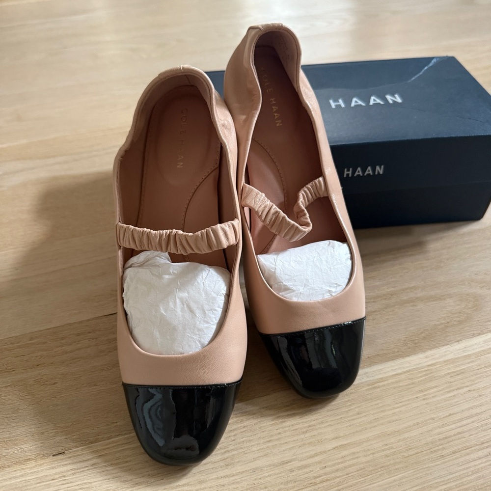 Cole Haan Women's Pink and Black Flats - Picture 4 of 7